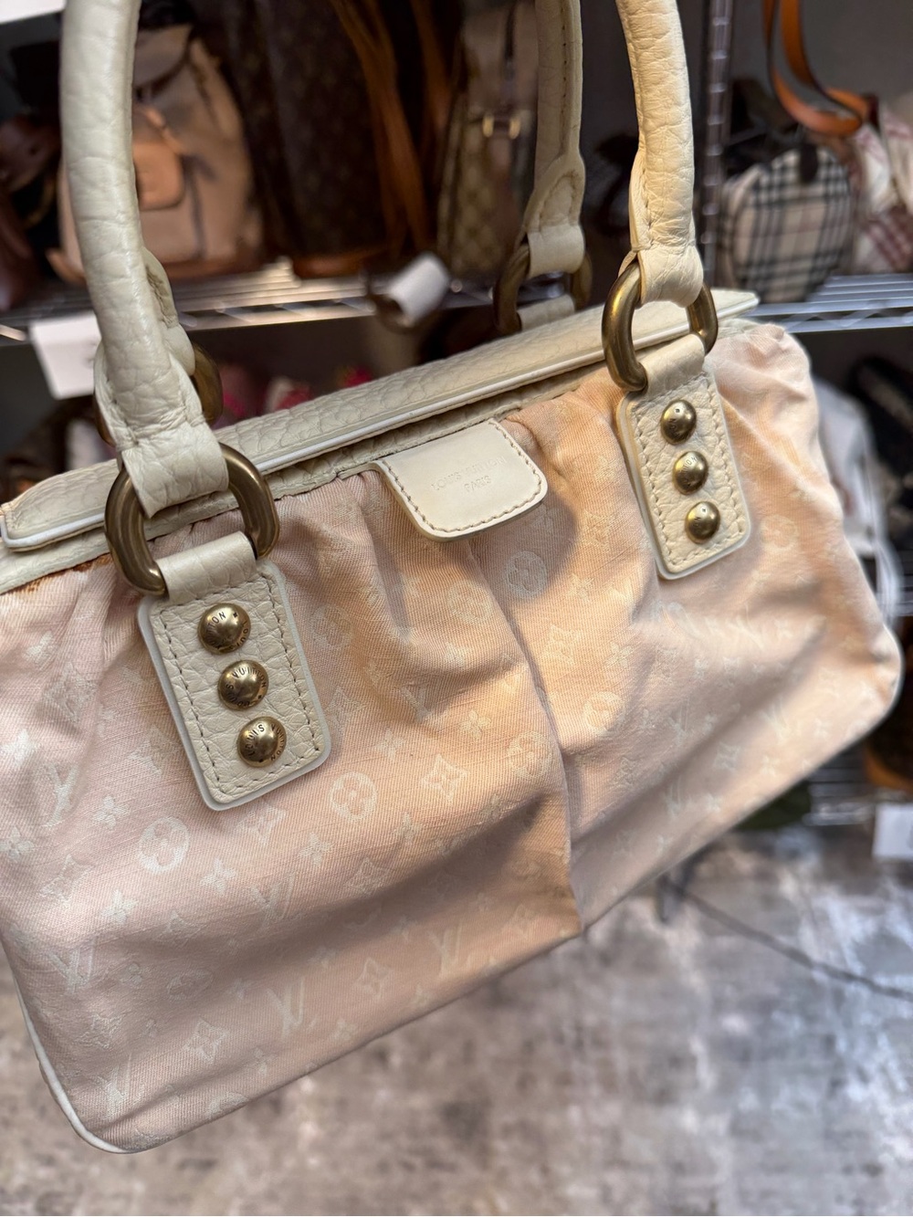 Louis Vuitton Pink Monogram leather denim Shoulder Bag